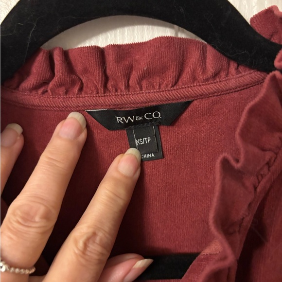 RW&CO. Red Button-Down Blouse - Picture 5 of 5